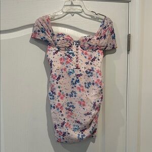 BRAND NEW ADEIRLINA Floral Pink Off-Shoulder Dress